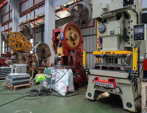Press shop stamping brake brackets for OEM automotive supply
