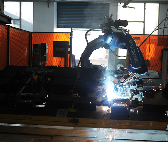 Robotic and manual weld assembly of solar mounting structure components